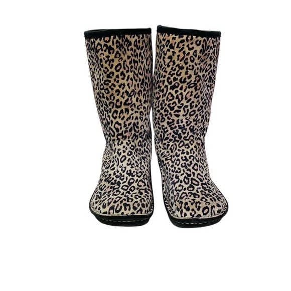 ALEGRIA Women's Leopard Print Fur Lined Boots Sz-10 - Picture 1 of 7
